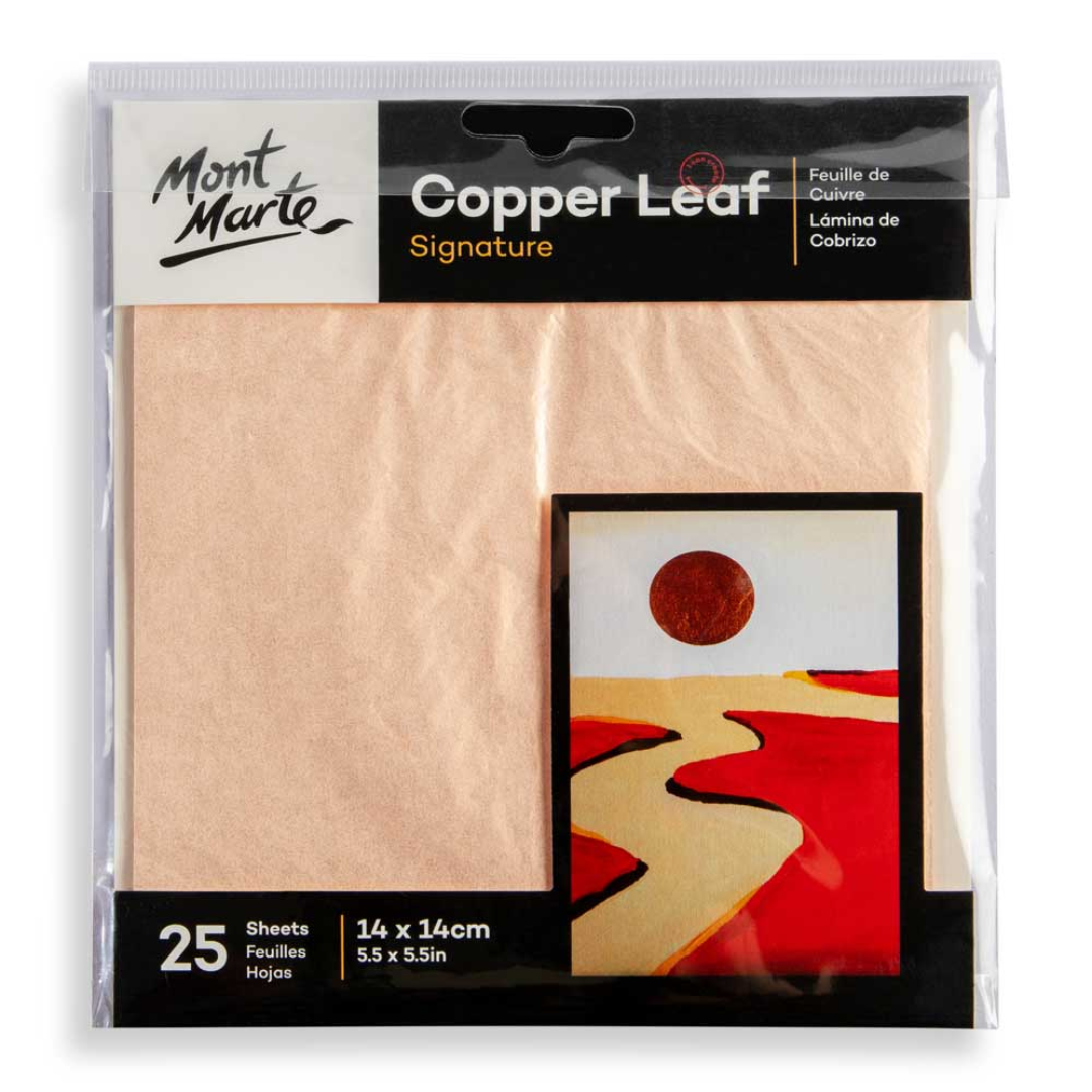 Mont Marte Copper Leaf 14x14cm 25 Sheet