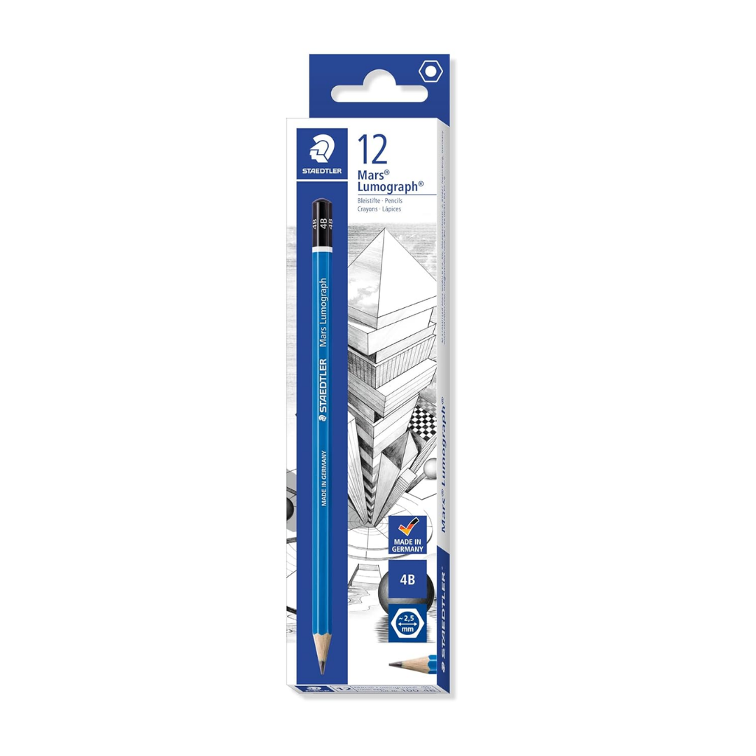 Staedtler Mars Lumograph 4B Pencil, Pack Of 12