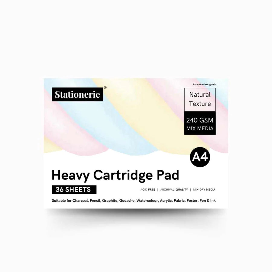 Stationerie Artists’ Heavy Cartridge A4 Pad 240gsm 36 Sheets