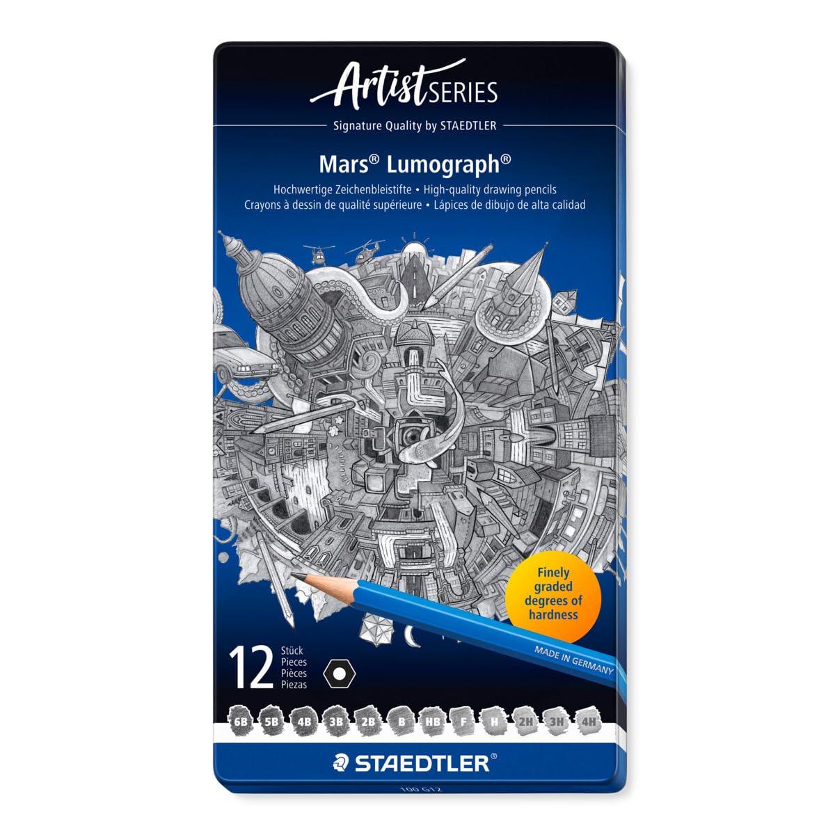 Staedtler Mars Lumograph Drawing Pencil Pack of 12