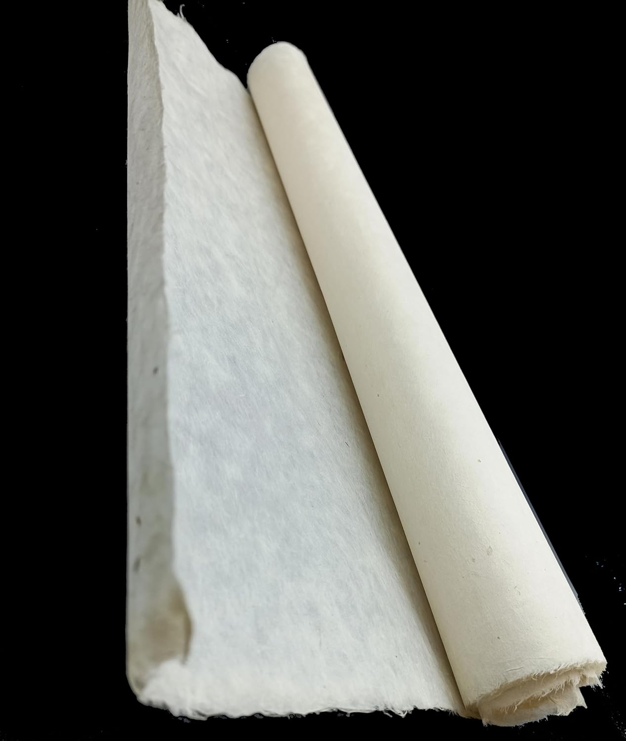 Stationerie Handmade Nepali Sumi Calligraphy Painting Rice Paper 100% Ripe 15 Sheets 20'' x 30'' inch  (With Paper Roll Holder)