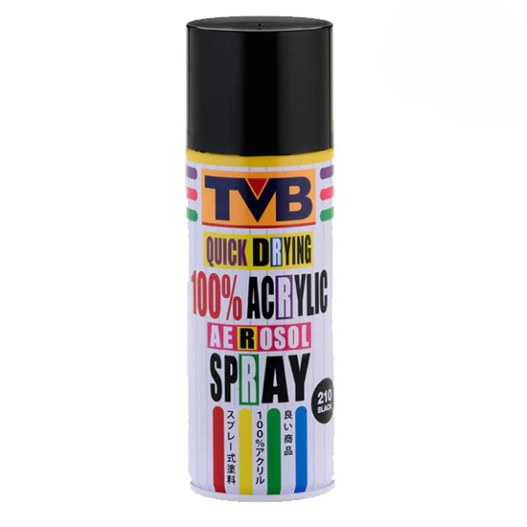 TVB Acrylic Aerosol Spray Flat Black