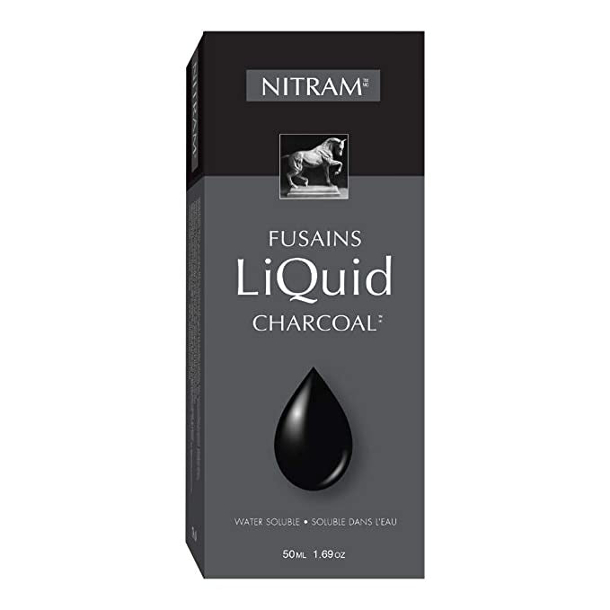 NITRAM Fusains Liquid Charcoal  Tube of 50ml  Deep Black