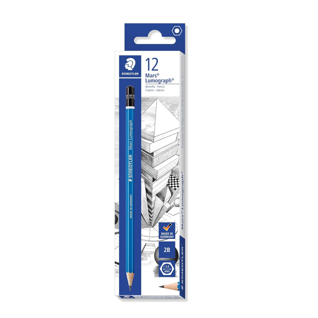 Staedtler Mars Lumograph 2B Pencil (Pack Of 12)