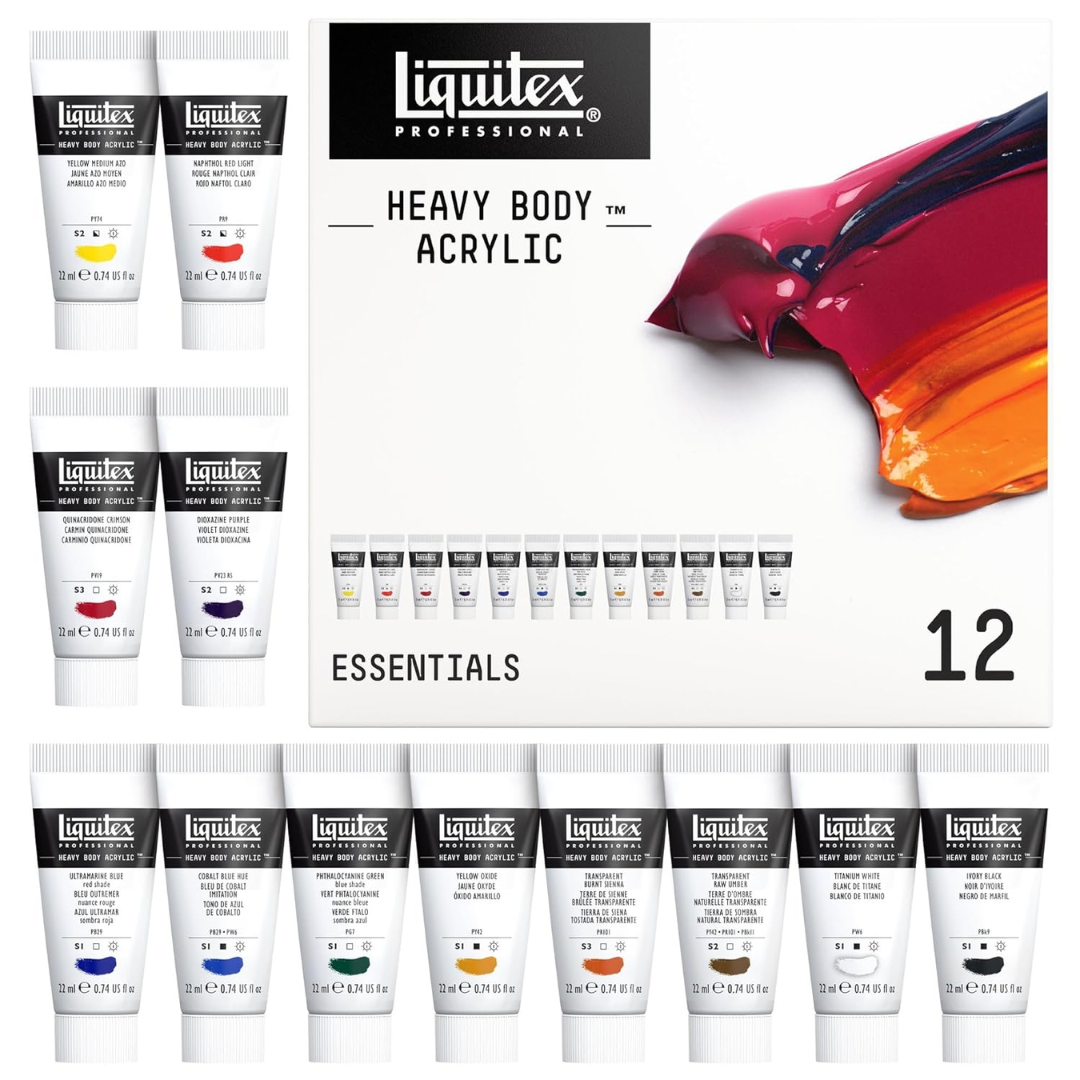 Liquitex Professional Heavy Body Acrylic Paint Set 12x22ml