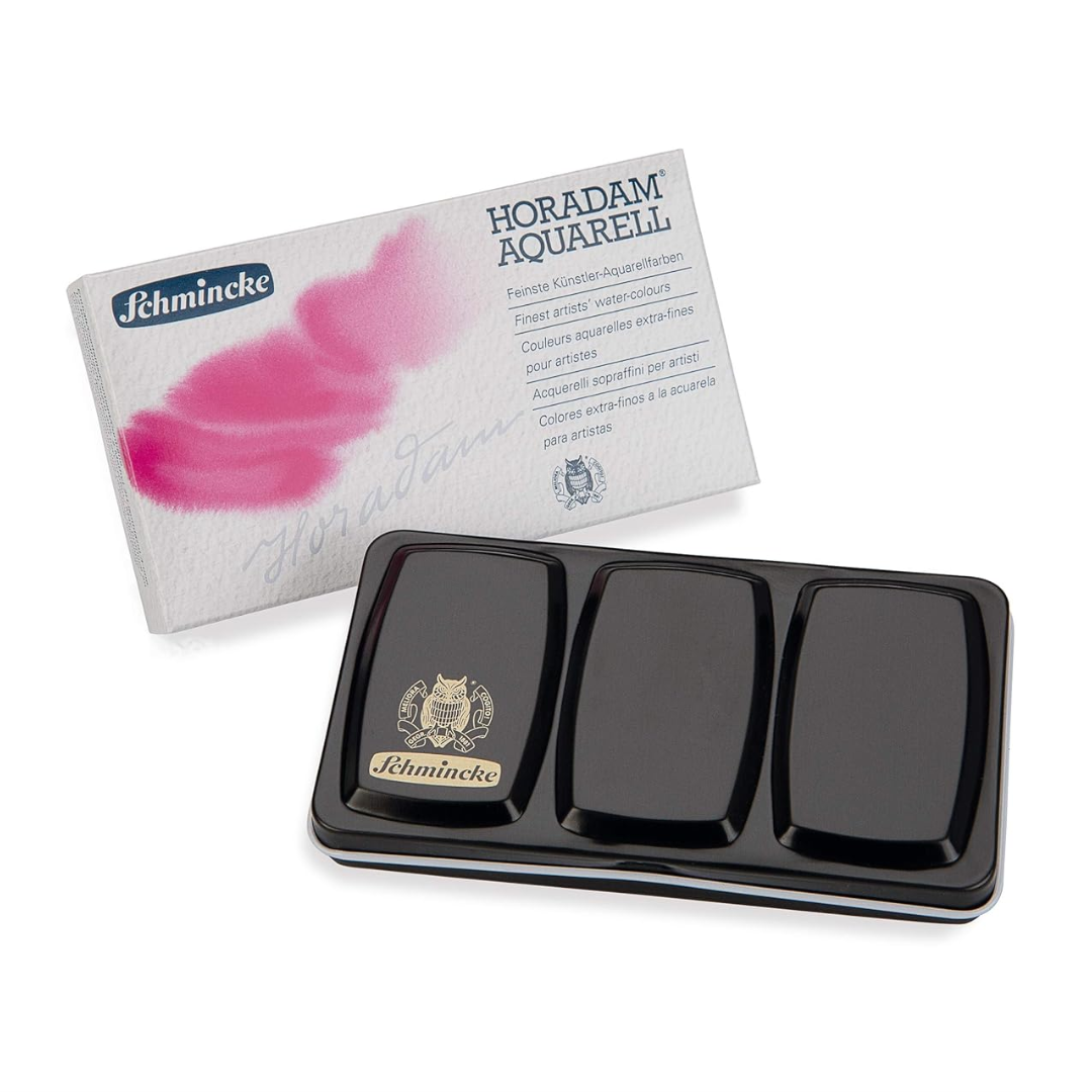 Schmincke Half Pan Watercolor Pocket Set A Compact Metal Travel Box