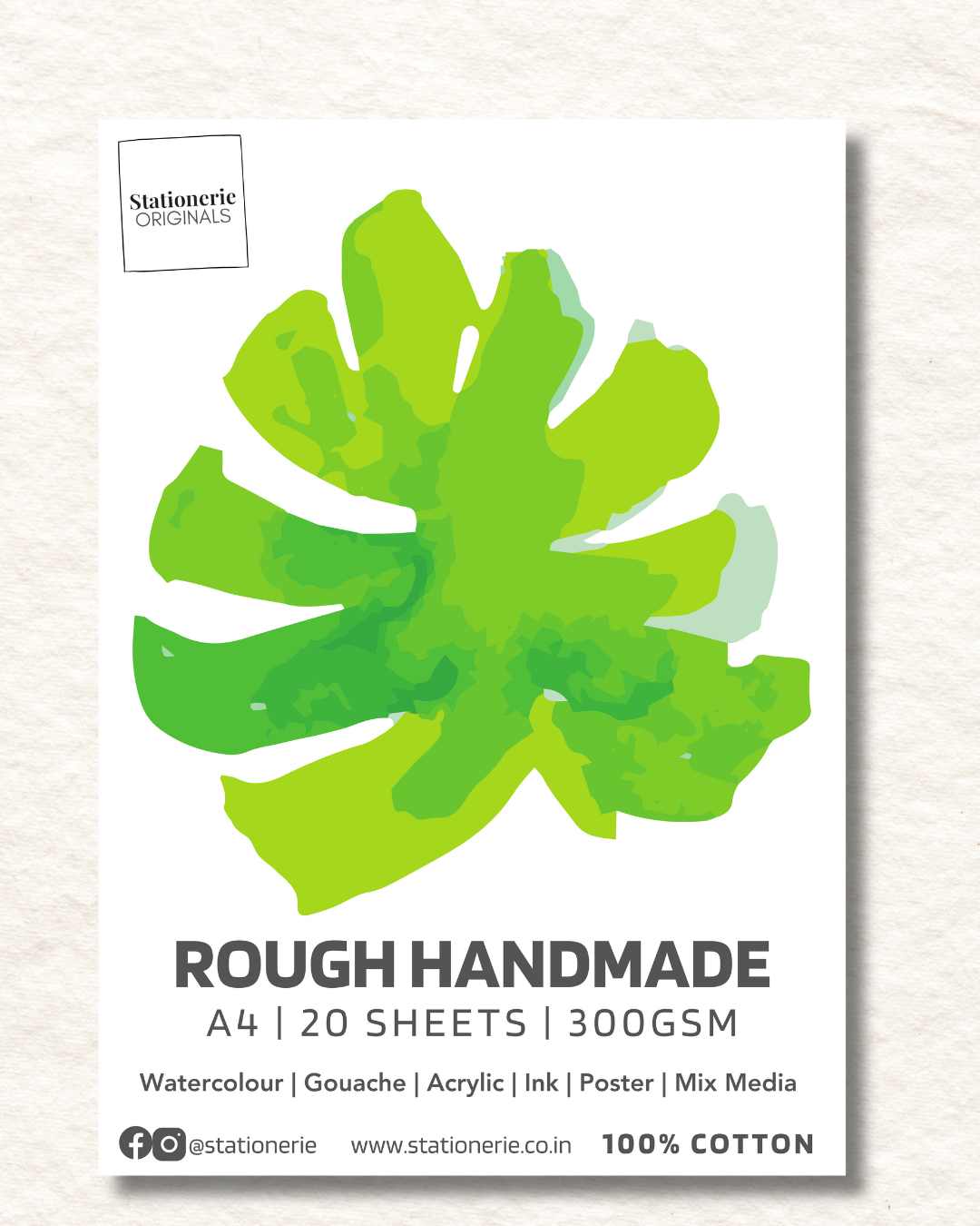 Stationerie Rough Handmade A4 300gsm 20 Sheets