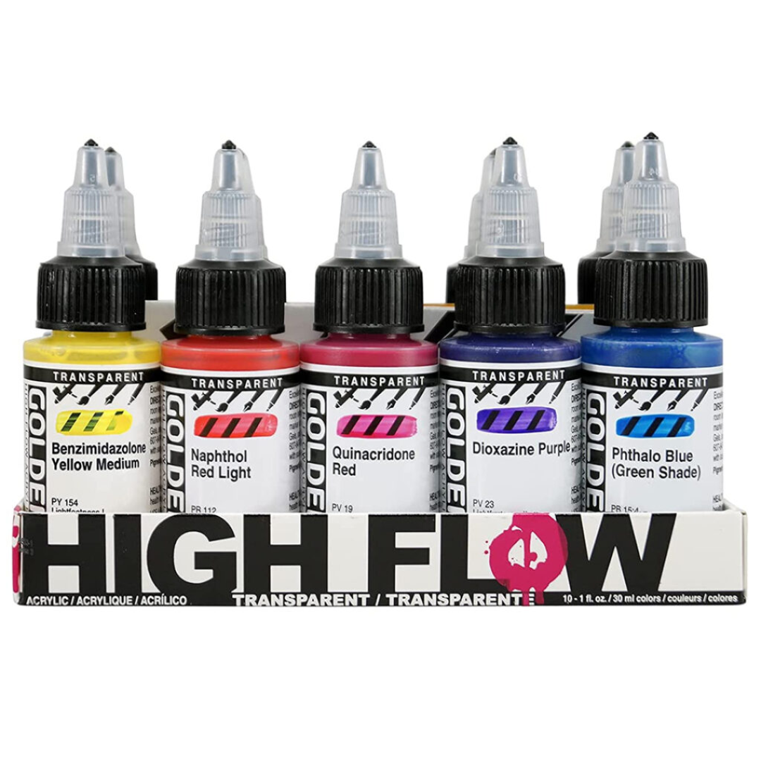Golden High- Flow Transparent Colors Set of 10 (#954)