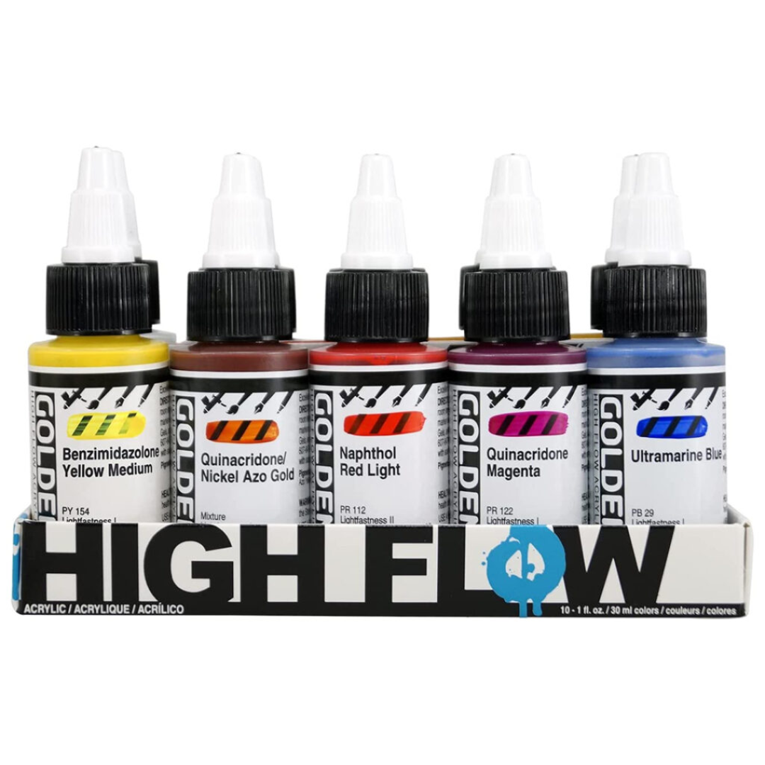 Golden High Flow Acrylic Opaque Set of 10 (#953)