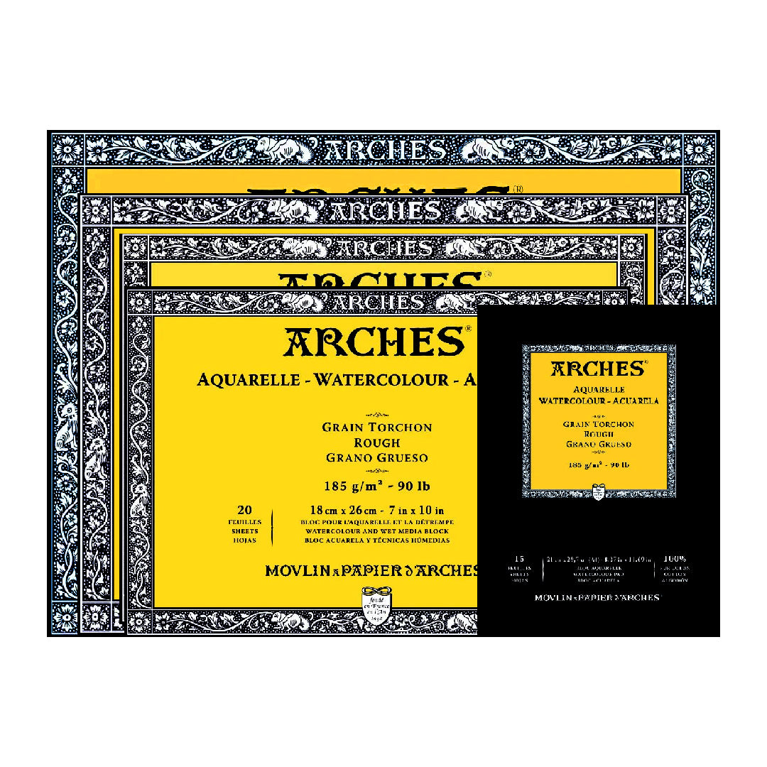 Arches Aquarelle Watercolour Block 185gsm 20 Sheets