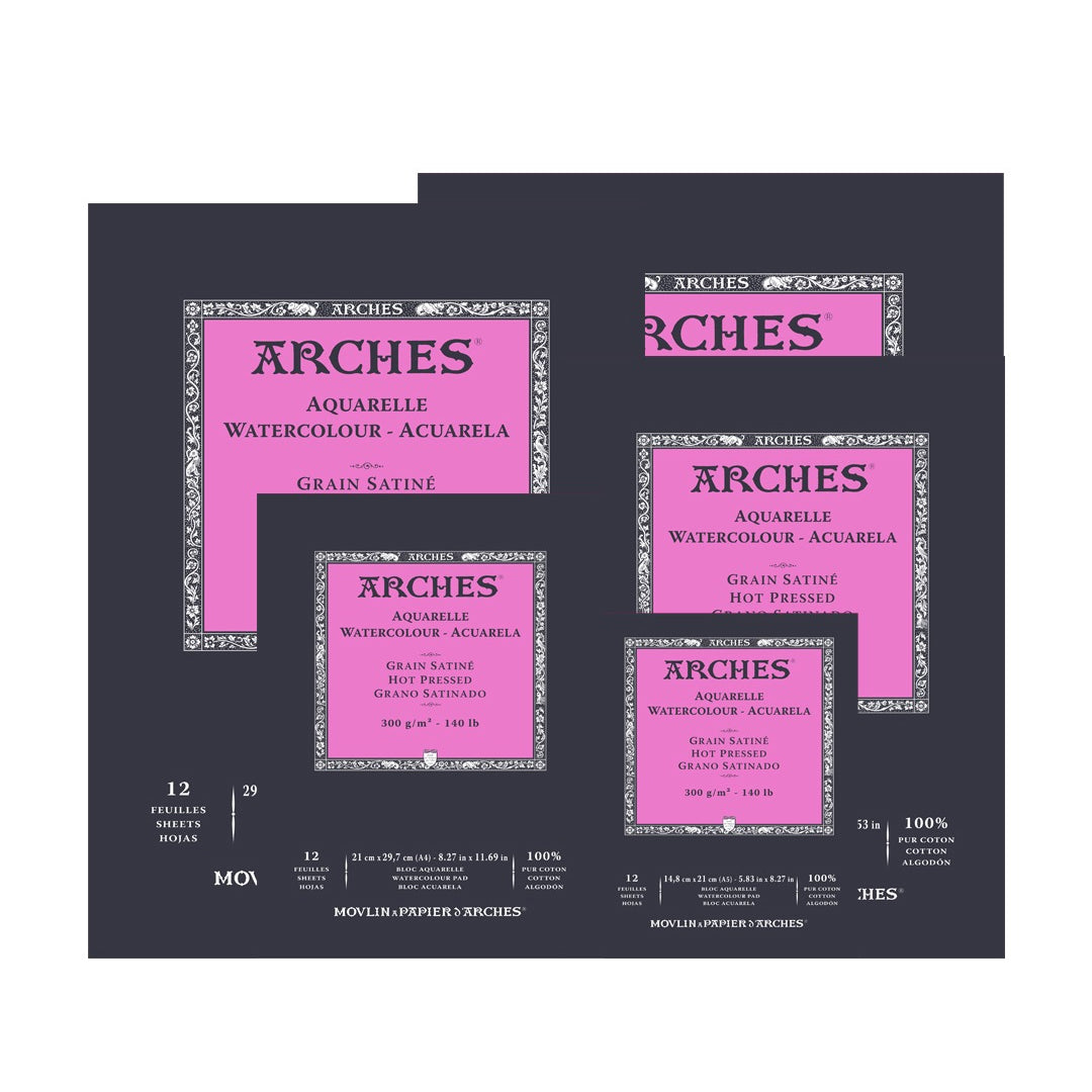 Arches Aquarelle Watercolour Pad 300gsm 12 Sheets
