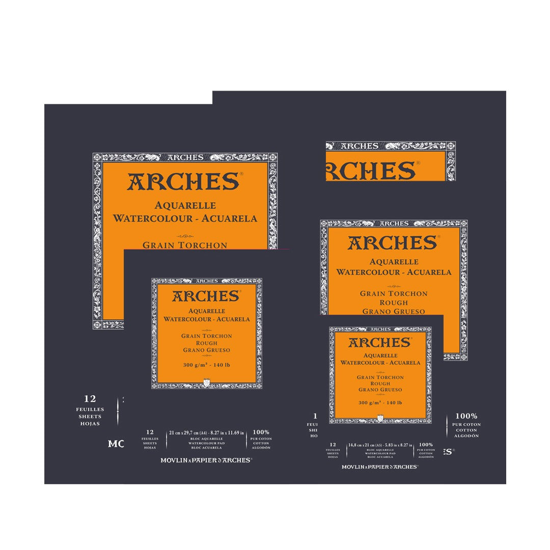 Arches Aquarelle Watercolour Pad 300gsm 12 Sheets