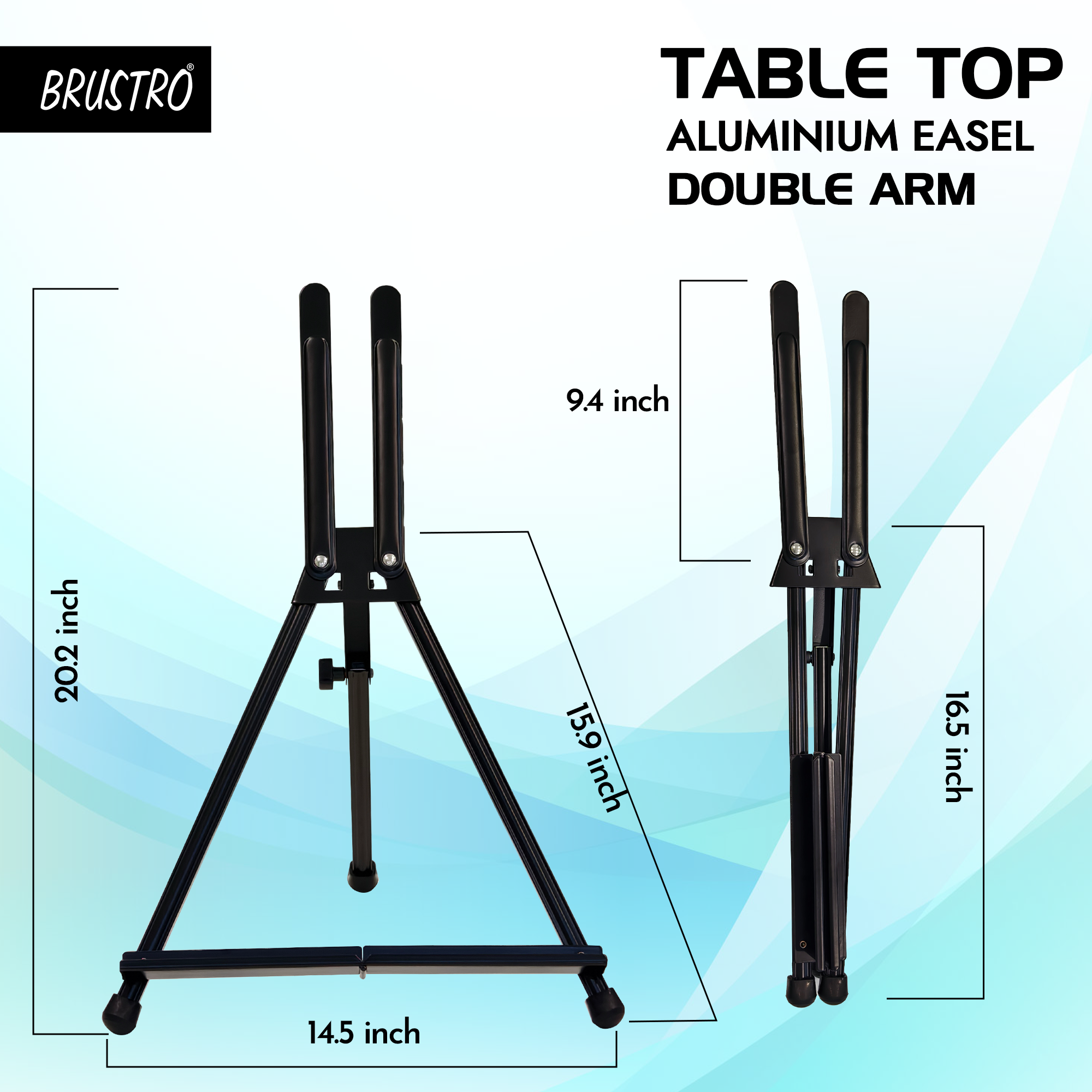 Brustro Aluminum Tabletop Double-Arm Easel – 24 Inch