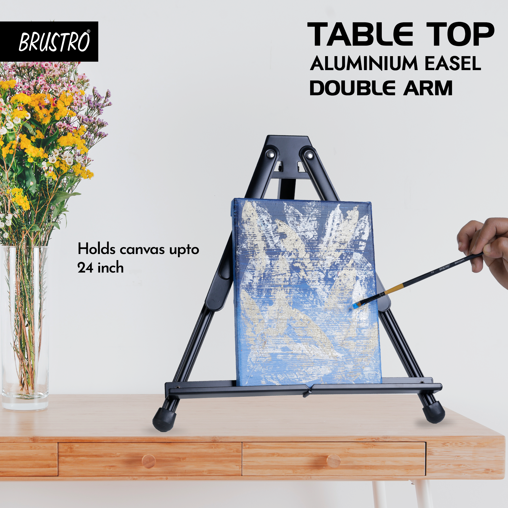 Brustro Aluminum Tabletop Double-Arm Easel – 24 Inch
