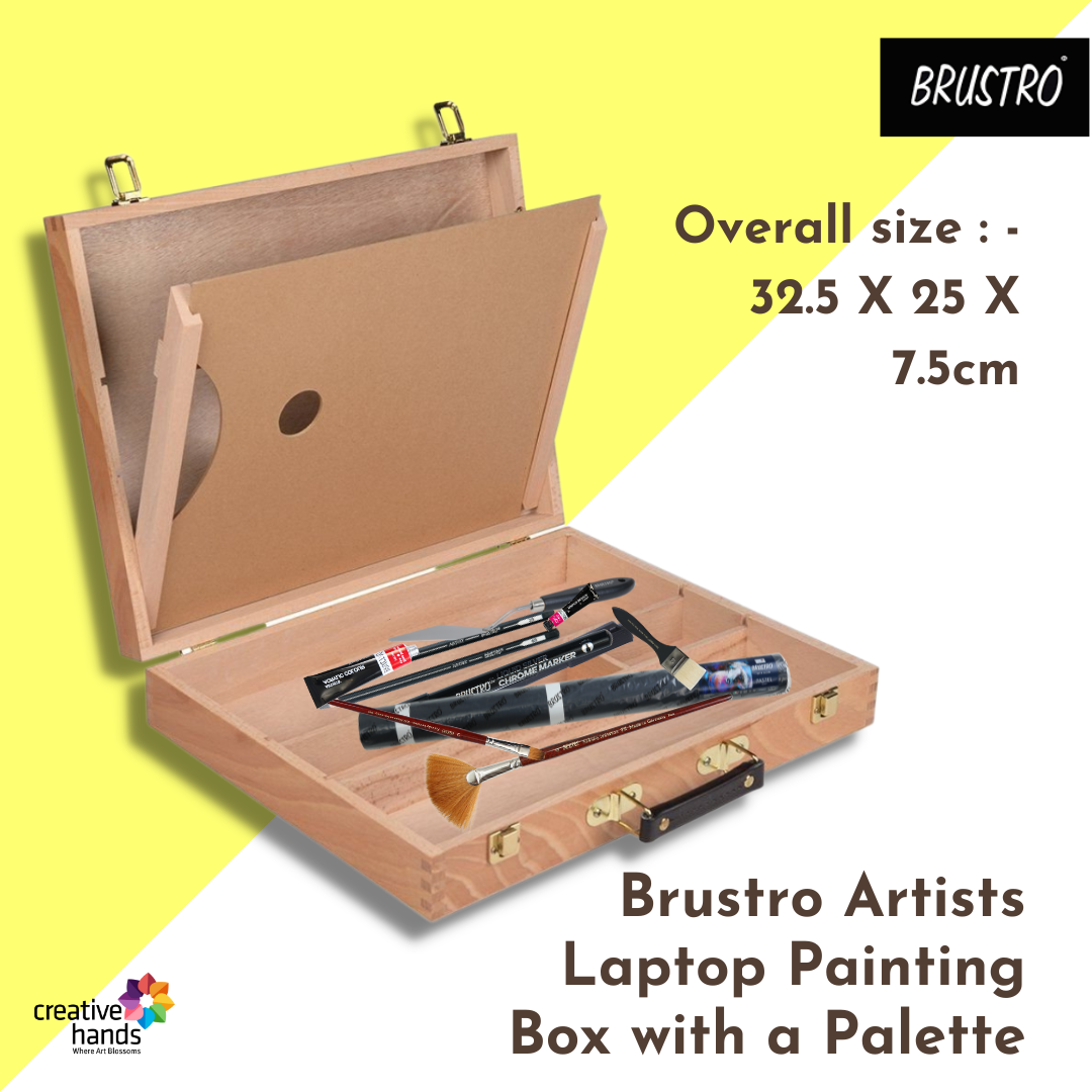 Brustro Laptop Painting Box with Wooden Palette