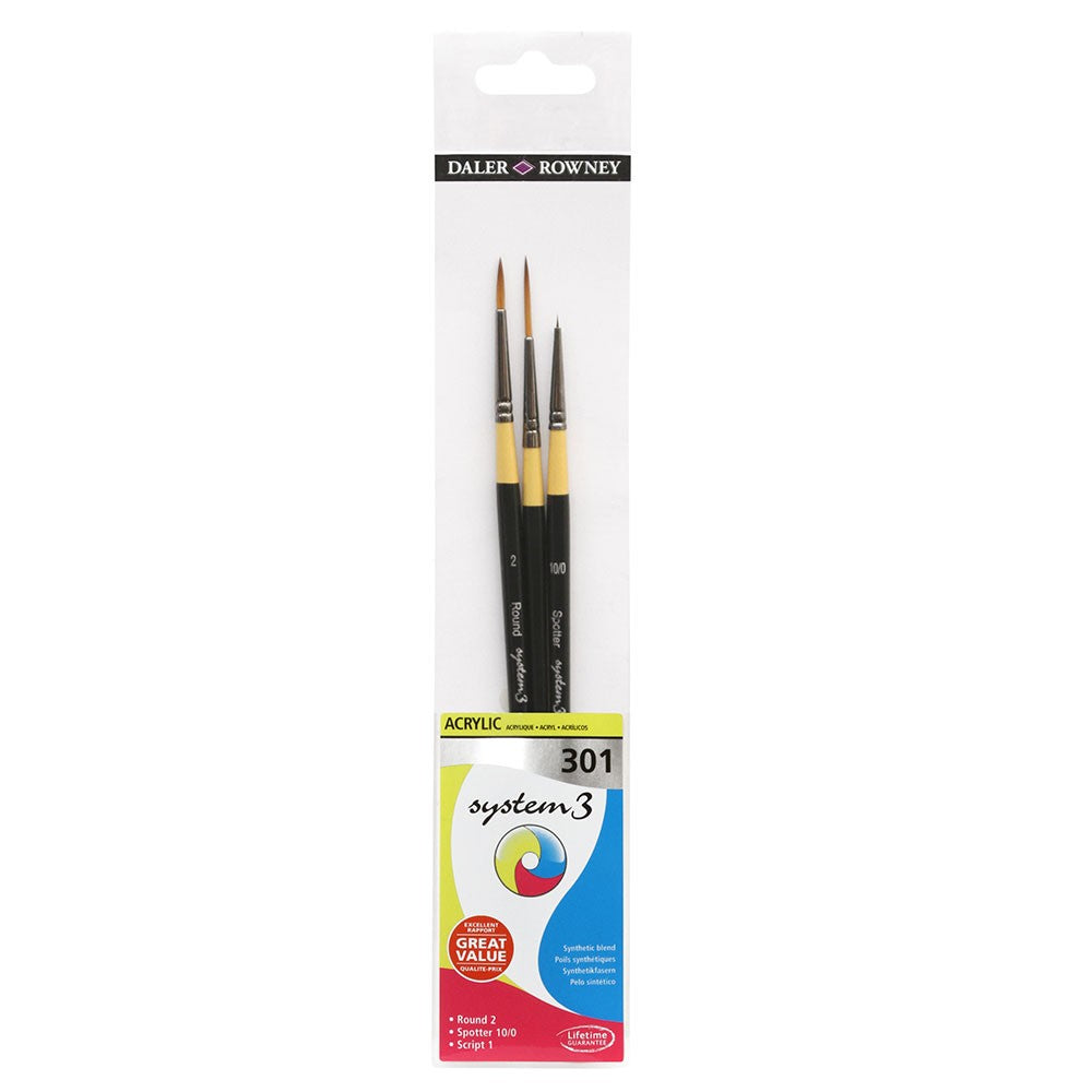 DALER ROWNEY : SYSTEM 3 : ACRYLIC PAINT WALLET SET : 301