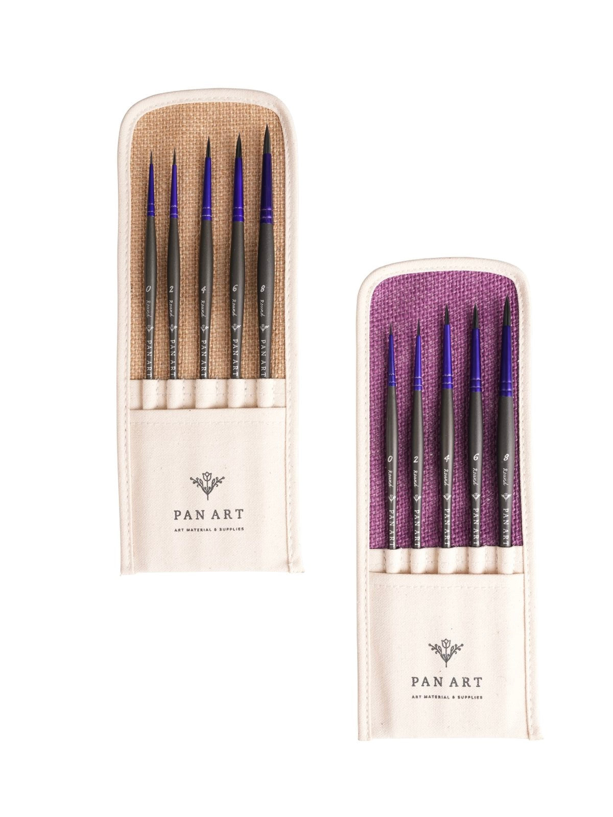 PANART SCHOLA GREY ROUND BRUSH SET 5