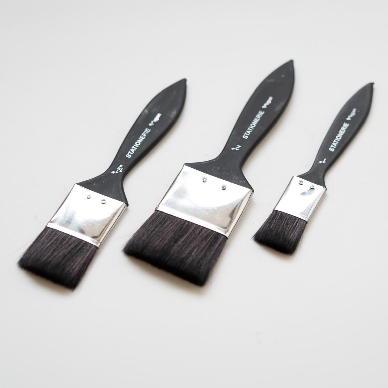 Stationerie Wash Inch Brush Set 3 Squirrel Synthetic