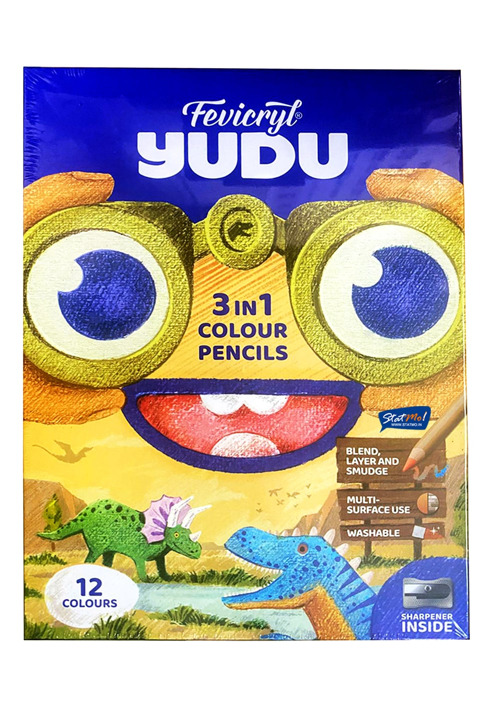 Pidilite Fevicryl Yudu 3 in 1 Colour Pencils 12 Shades