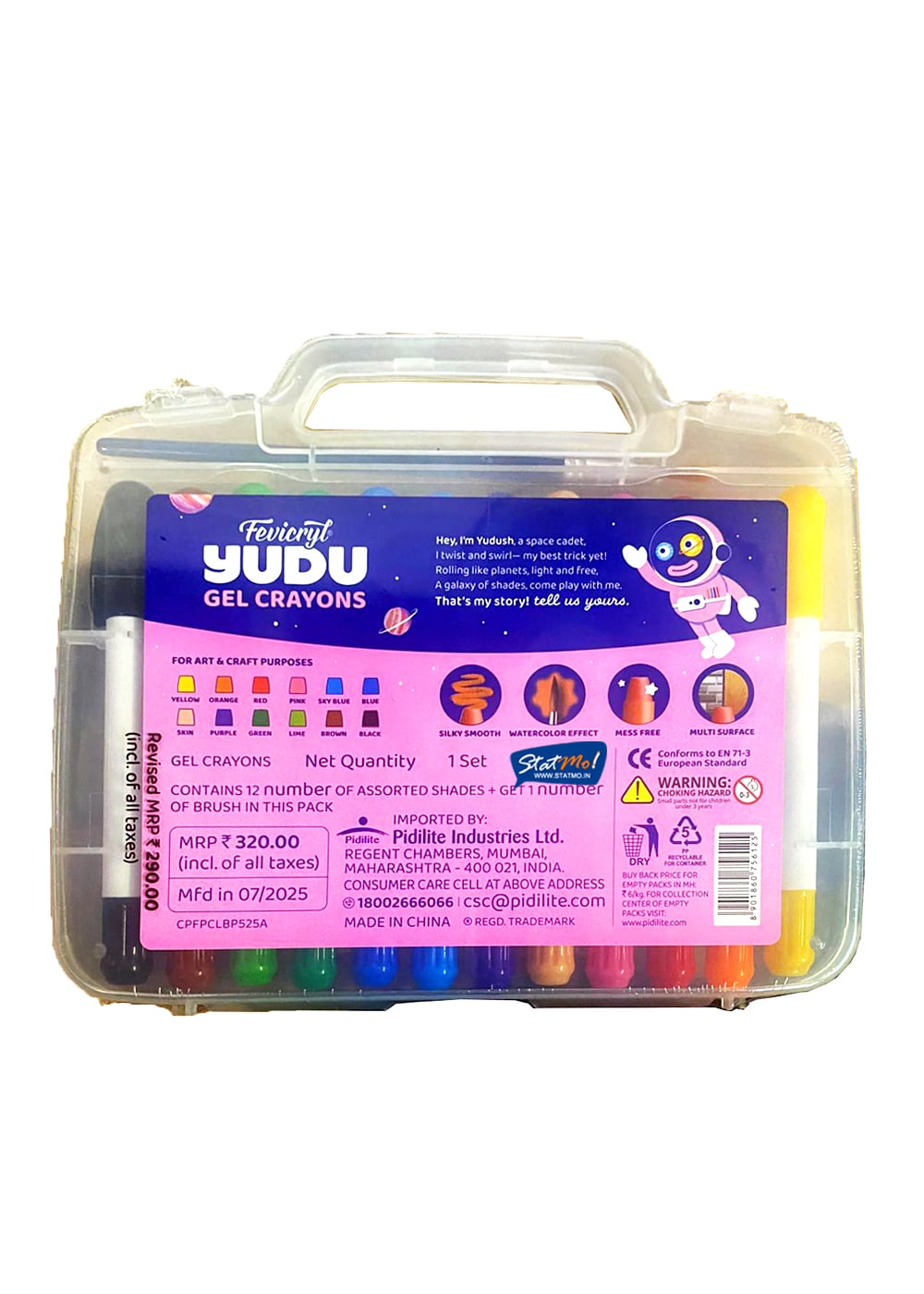 Pidilite Fevicryl Yudu Gel Crayons 12 Shades