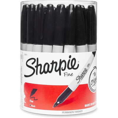 Sharpie Fine Point Permanent Markers, Black, 36-Count