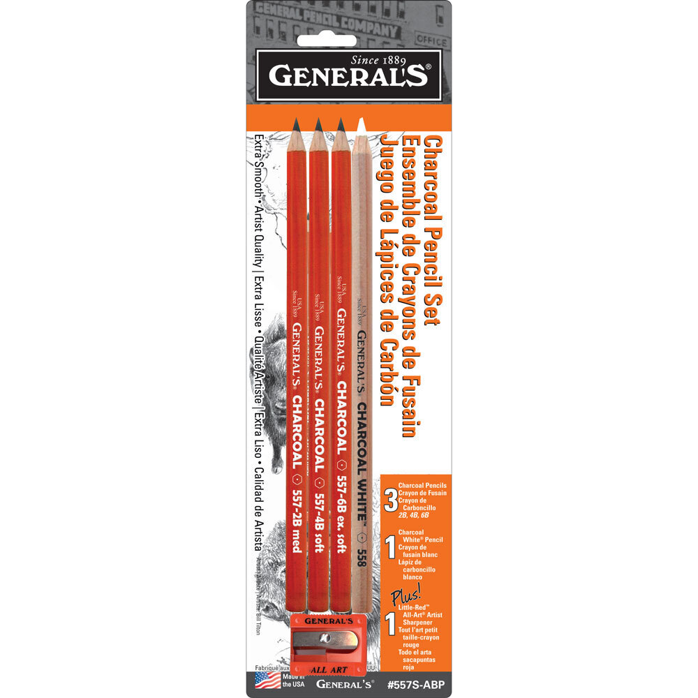 Generals Charcoal Pencil Kit Set 5