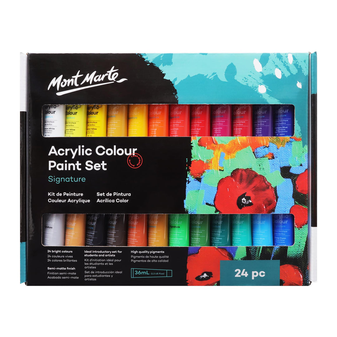 Mont Marte Signature Acrylic Paint Set 24Pc X 36ML