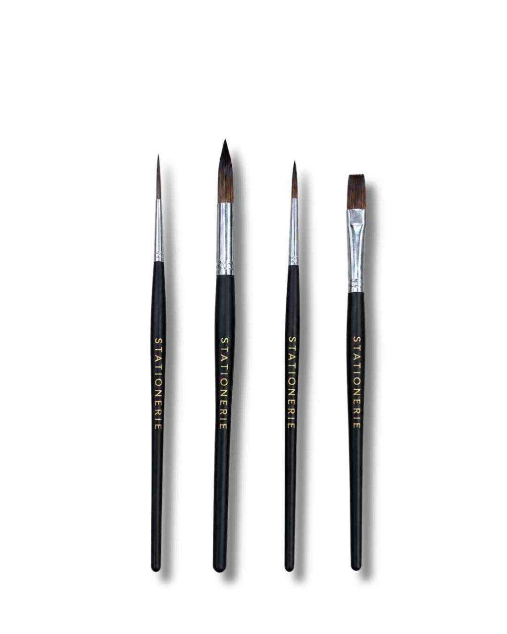 Stationerie Travel Brush Set of 4
