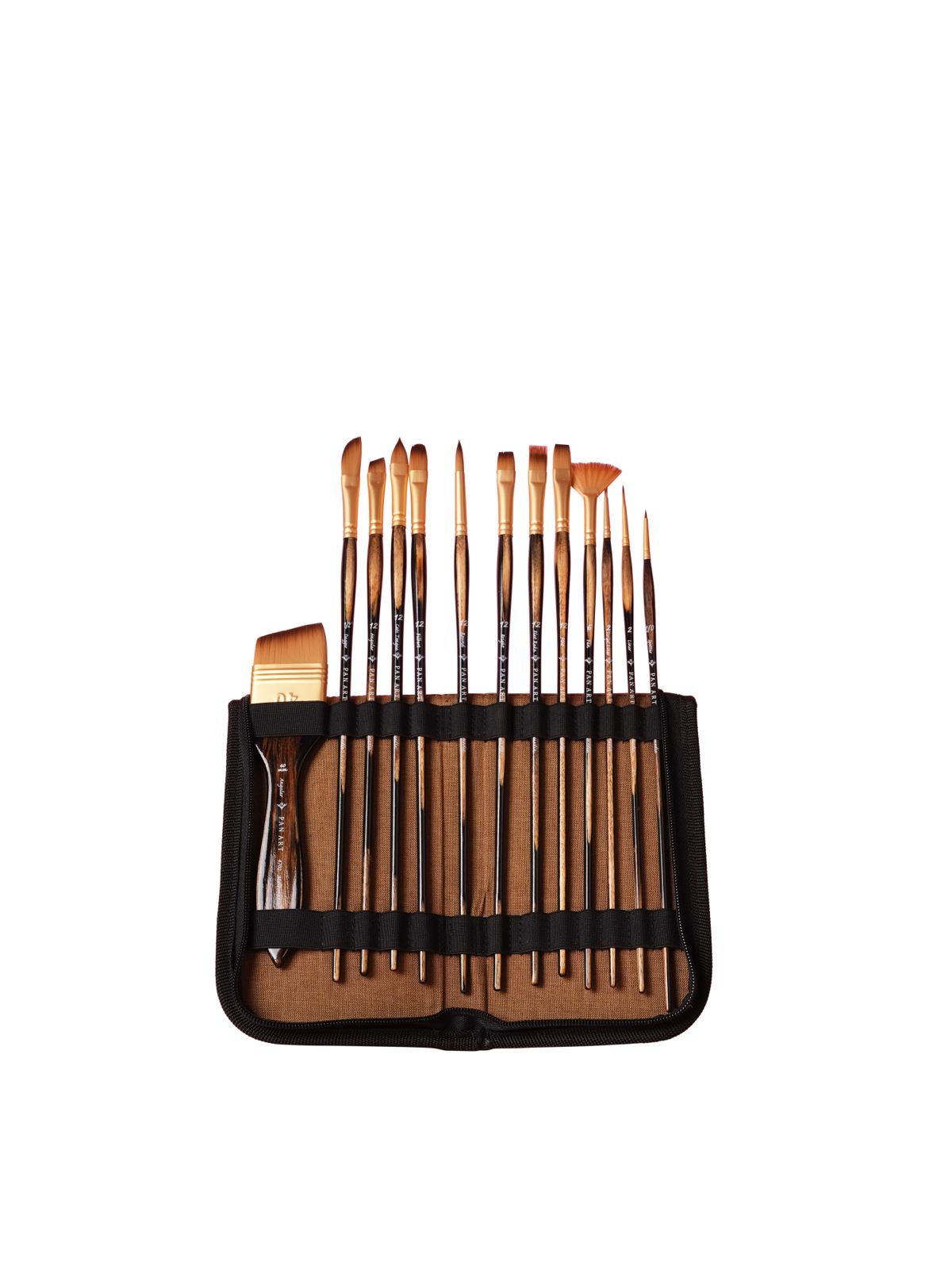 PANART 13 BRUSH SET WITH ZIPPER CASE