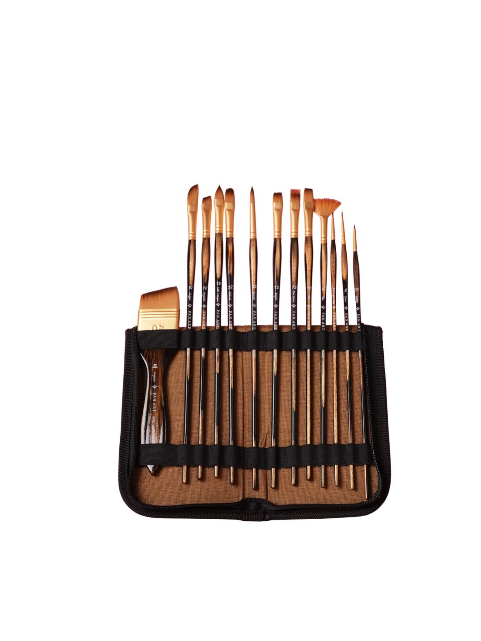PANART 13 BRUSH SET WITH ZIPPER CASE