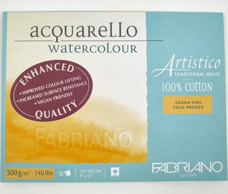 Fabriano Artistico Traditional White Watercolour Blocks CP 300 GSM 23 X 30.5 CM