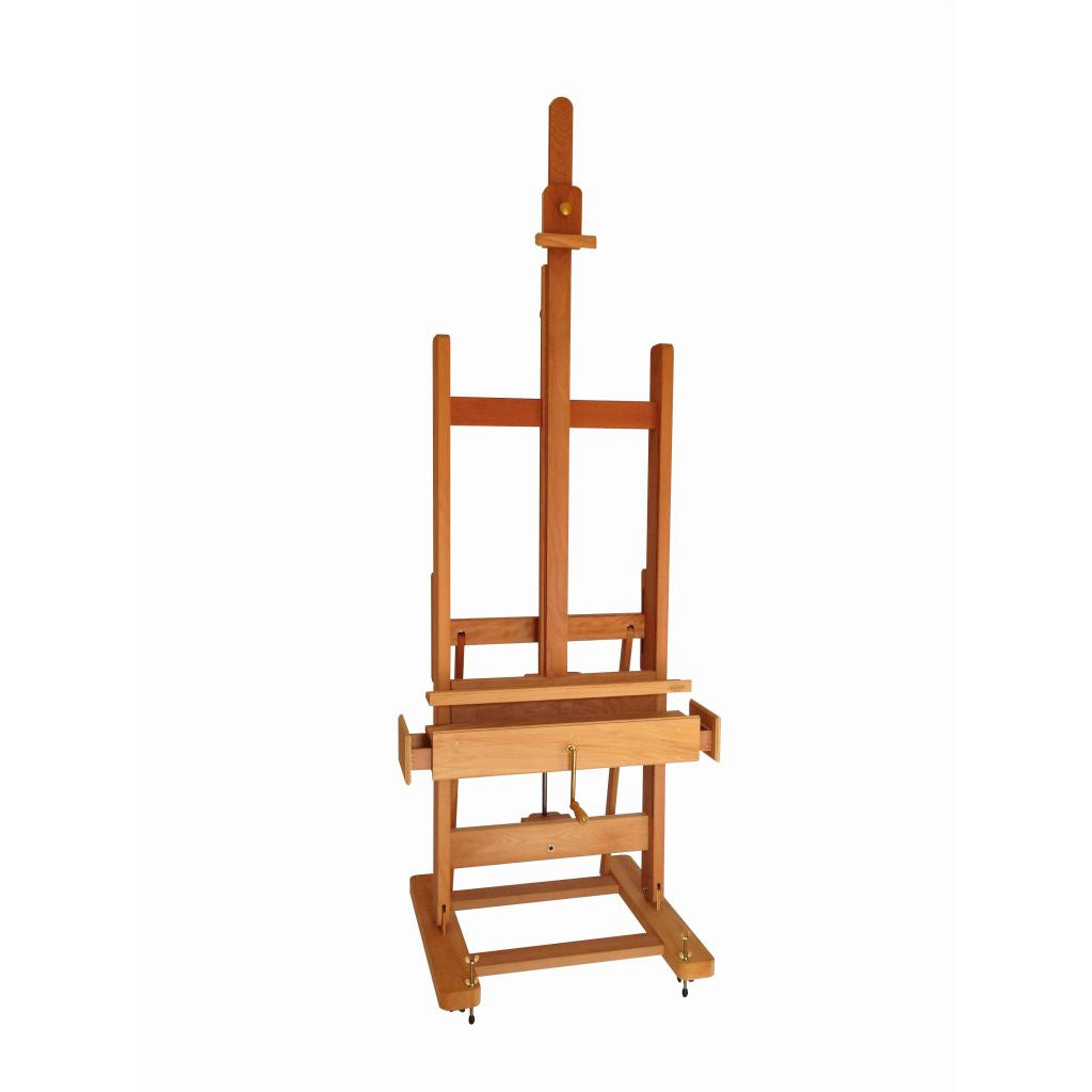 MABEF Beech Wood Studio Easel - H Frame - with Crank for Elevation & Inclination (M-04-PLUS)