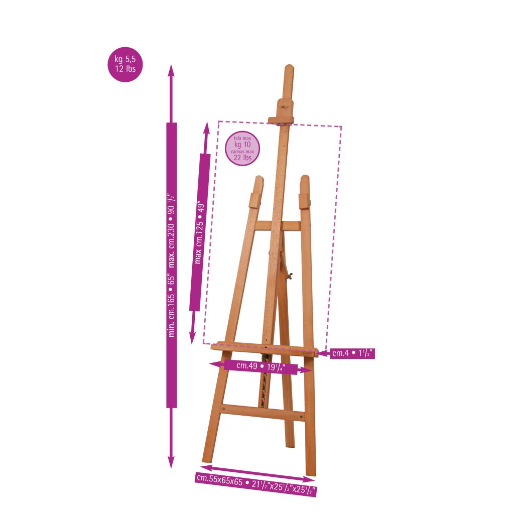 MABEF Beech Wood Basic Lyre Easel - A Frame (M-13)