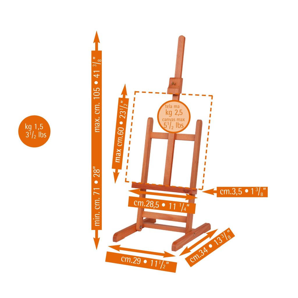 MABEF Beech Wood Alternative Basic Table Easel (M-14-AL)