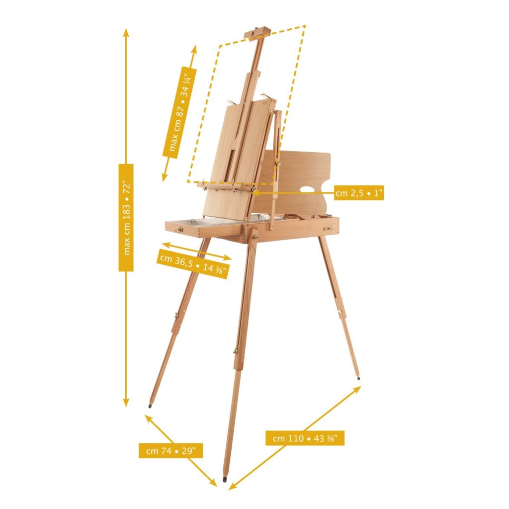 MABEF Beech Wood Big Sketch Box Easel (M-22)