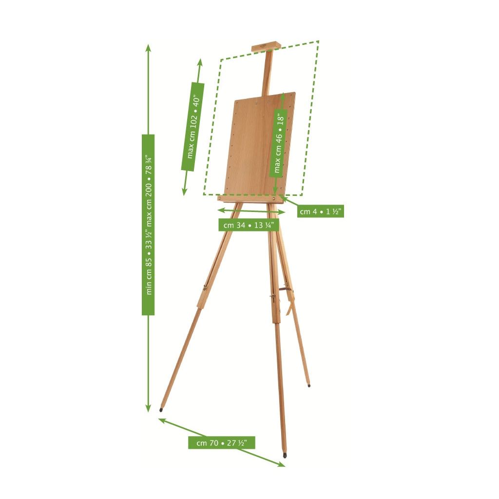 MABEF Beech Wood Oil / Watercolour Field Easel (M-26)
