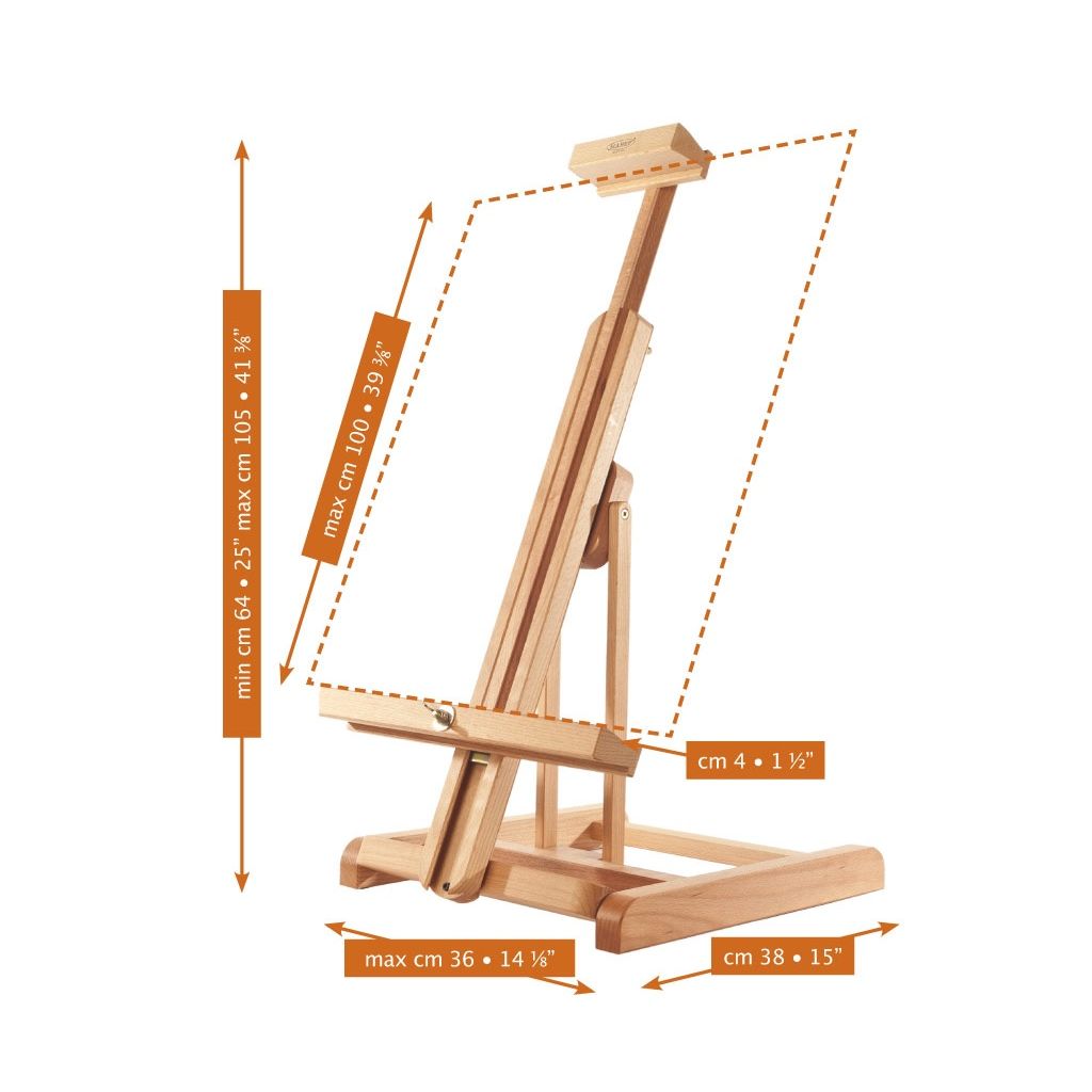 MABEF Beech Wood Oil / Watercolour Table Easel (M-31)