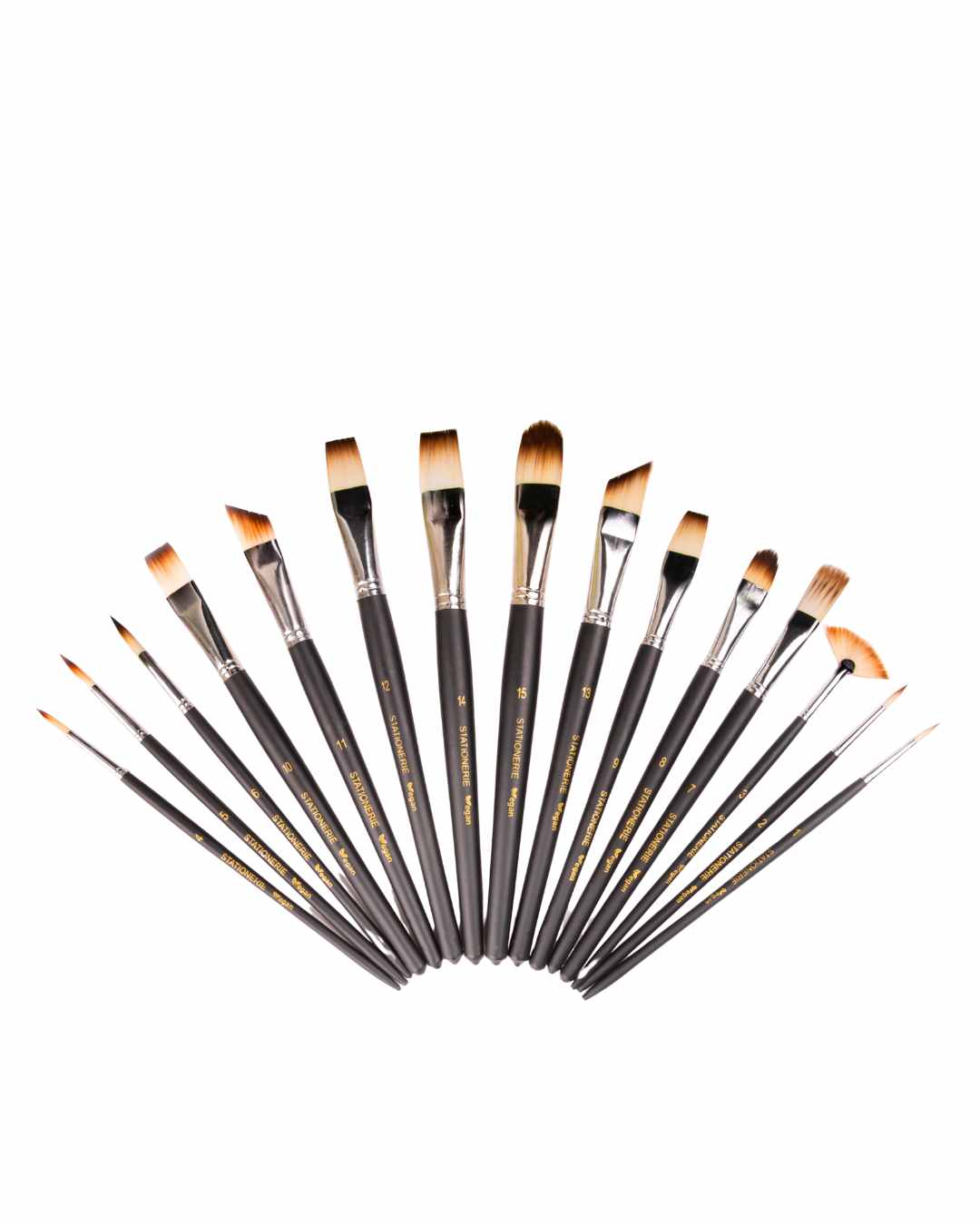 Stationerie Mix Paint Brush Set of 15 Velour Mix Media, Amazon Top Seller