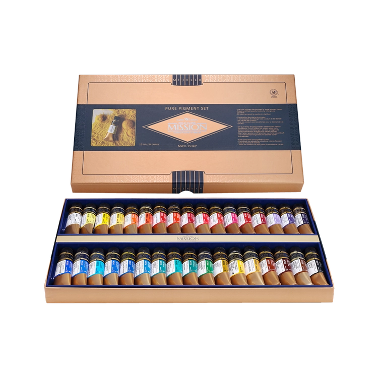 Mijello Mission Gold New Pure Pigment 34 Colors Set – MWC-1534P