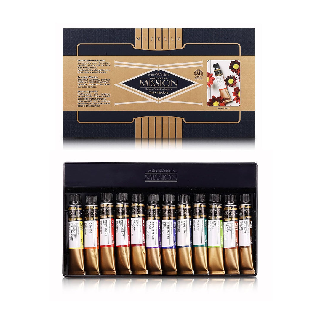 Mijello Mission Gold 12 x 7ml watercolour set MWC-7012