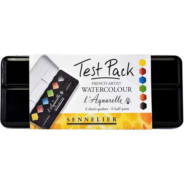 Sennelier Artist Watercolour Test Pack 6 Half Pans