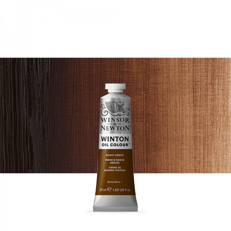 WINSOR &amp; NEWTON : WINTON : OIL PAINT : 37ML : BURNT UMBER