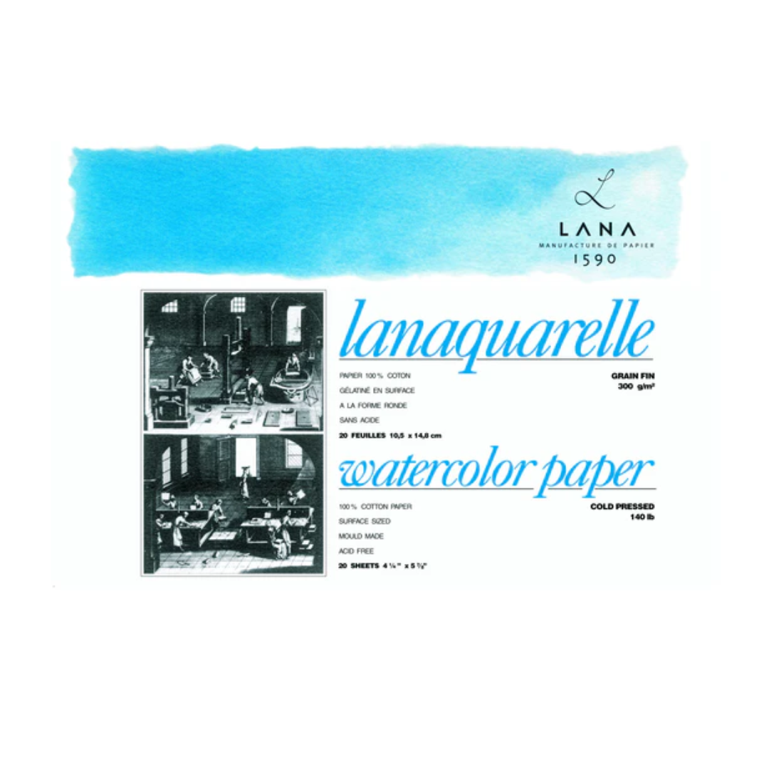 Lana Aquarelle Watercolour Paper Block 20 sheets CP A3
