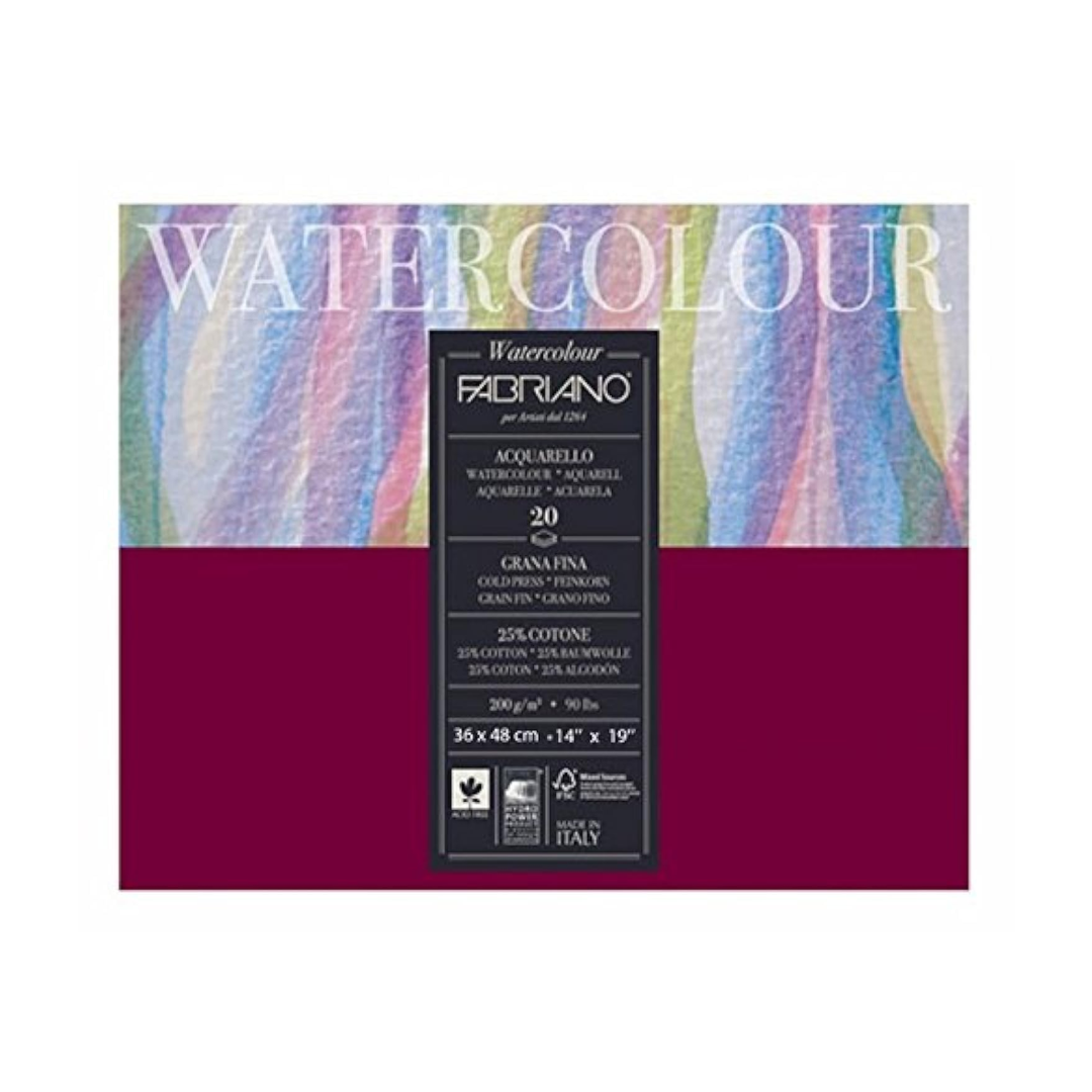 Fabriano Studio Watercolor Blocks CP 200 GSM 30 X 30 cm (20 Sheets)