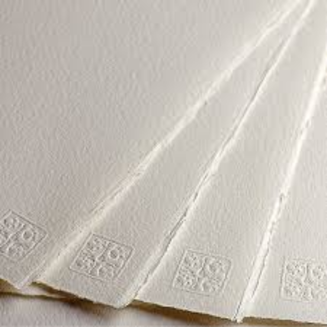 Saunders Waterford St Cuthberts Rough Block White 300 GSM 510x360mm 20x14 20 Sheets
