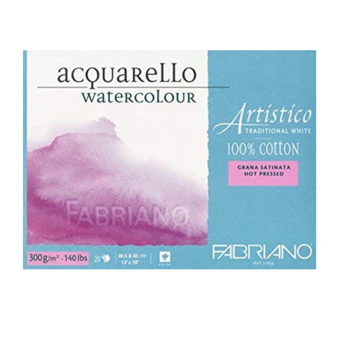 Fabriano Artistico Traditional White Watercolour Blocks HP 300 GSM 23 X 30.5 CM