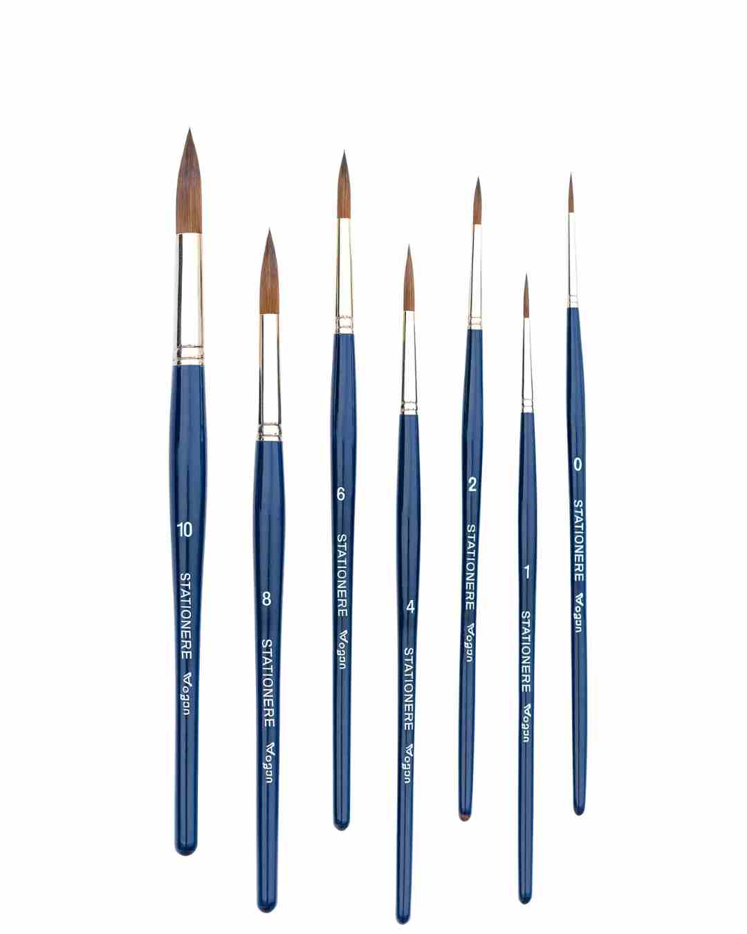 Stationerie Round Set Of 7 Kolinsky Synthetic