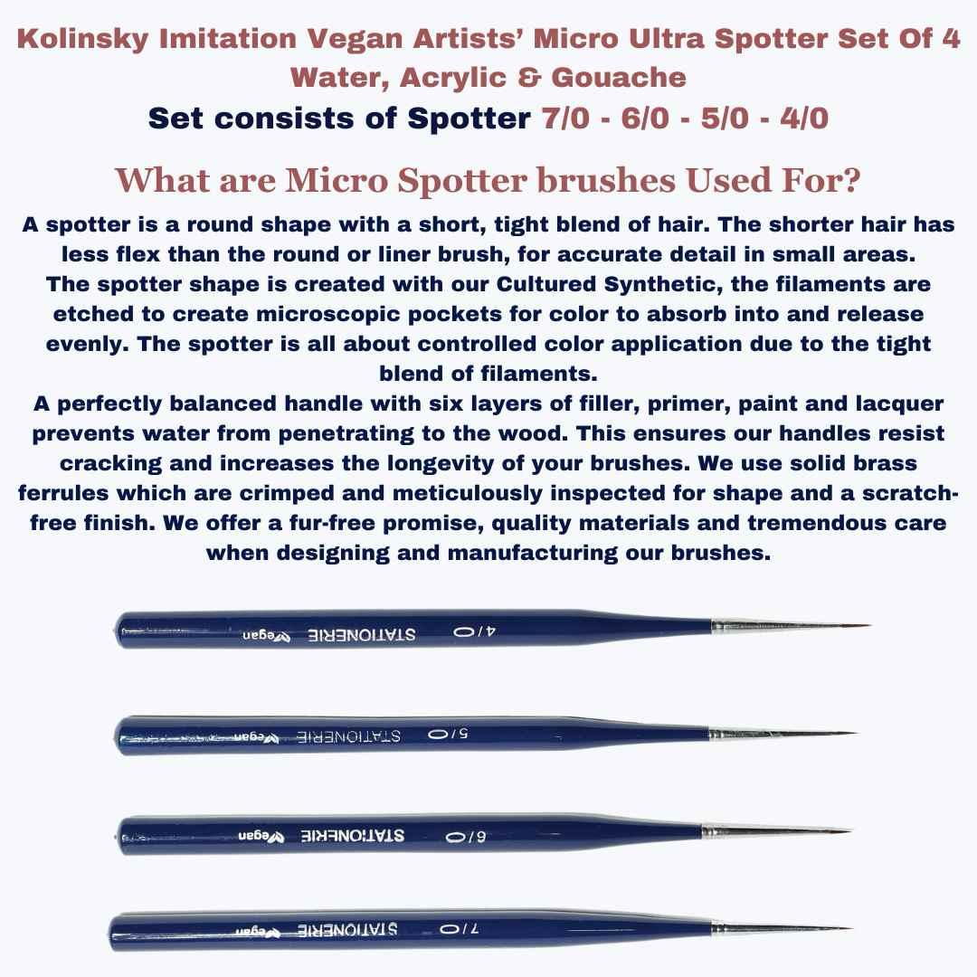 Stationerie Ultra Micro Spotter Set Of 4 Kolinsky Syn