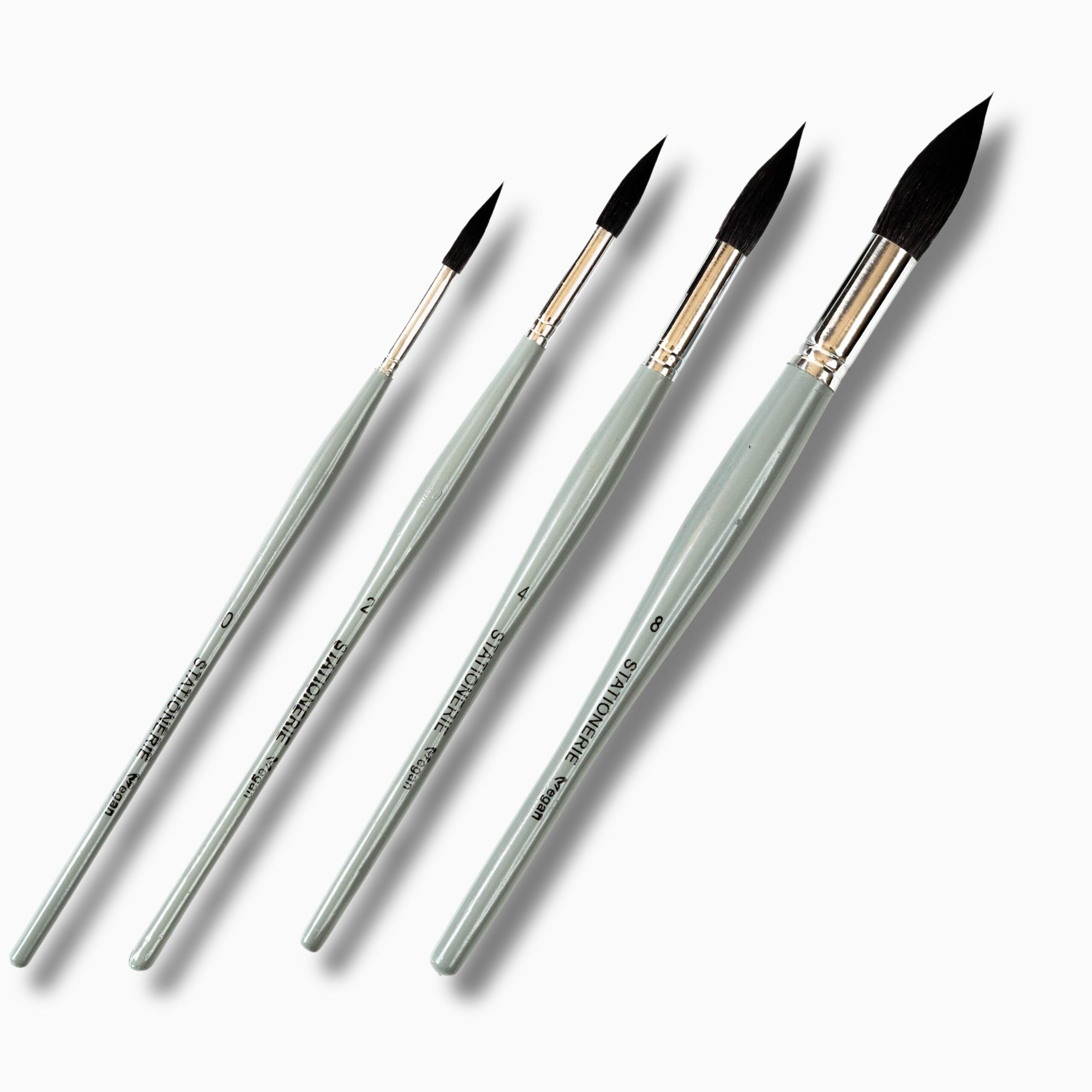 Stationerie Squirrel Synthetic Mop Set Of 4 (Brush Holder Free)