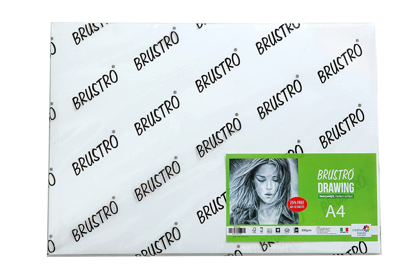 Brustro 200 GSM A4 drawing paper sheet details